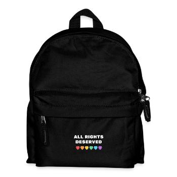 ALL RIGHTS DESERVED Rainbow Hearts - Kids' Backpack - black - Front