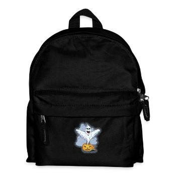 Scary Halloween Ghost with Pumpkin - Kids' Backpack - black - Front