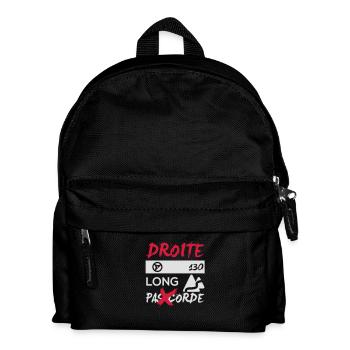 Rallye : Droite 130 long - Sac à dos Enfant - noir - Devant