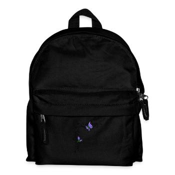 Schmetterlinge mit Blumenranken - Kinder Rucksack - Schwarz - Vorne