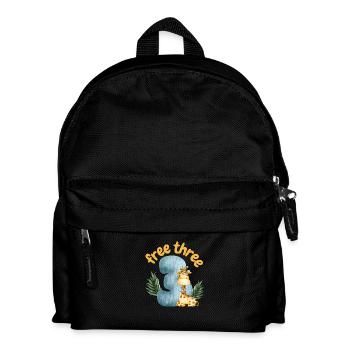 Safari gratuit des trois girafes - Sac à dos Enfant - noir - Devant
