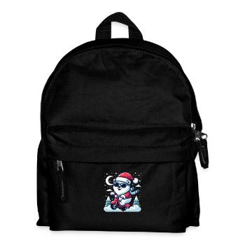 Ours Polaire fun de noël - Sac à dos Enfant - noir - Devant