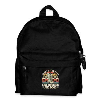 Line dancing and dog love combined - Kids' Backpack - black - Front