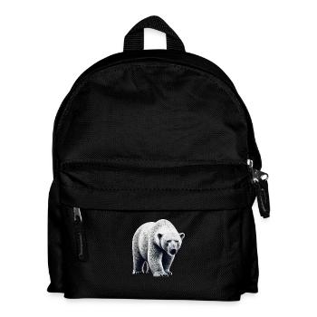 Eisbär - Kinder Rucksack - Schwarz - Vorne
