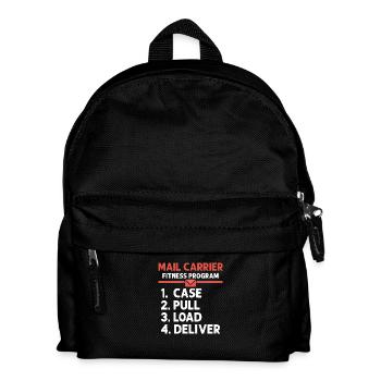 Mail Carrier Fitness Programm Mail Postal Worker - Kinder Rucksack - Schwarz - Vorne