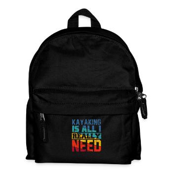 Kajakfahren ist alles, was ich wirklich brauche Retro-Farben - Kinder Rucksack - Schwarz - Vorne