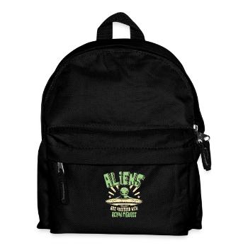 Aliens Are Obsessed With Action Figures - Kids' Backpack - black - Front