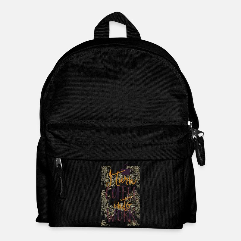 Tournez café dans mon travail - Sac à dos Enfant - noir