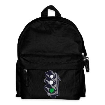 2541614 135318164 green traffic light - Kids' Backpack - black - Front