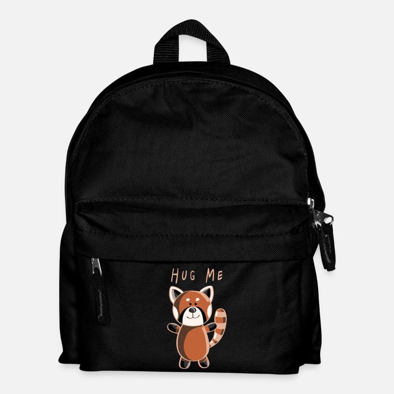 Hug Me Red Panda - Pandas - Animal - Animals - Kids' Backpack - black