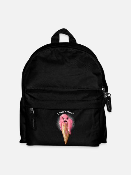 I hate summer - Kinder Rucksack - Schwarz