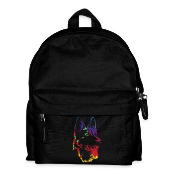 Schäferhund - deutscher Schäferhund - Geschenk - Kinder Rucksack - Schwarz - Vorne