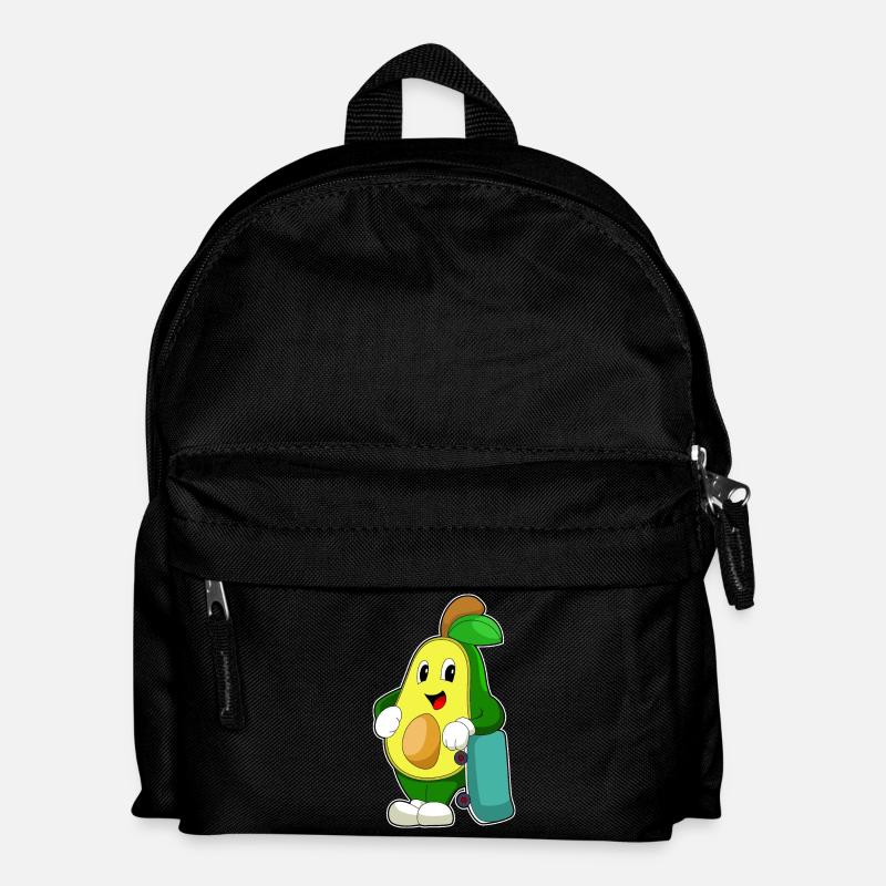 Avocado Skater Skateboard - Kinder Rucksack - Schwarz