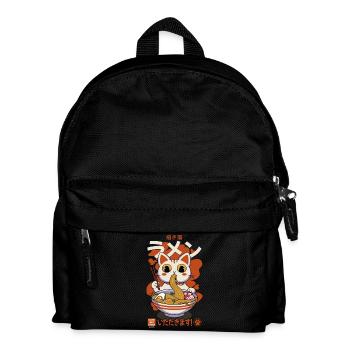 Maneki neko ramen retro - Kinder Rucksack - Schwarz - Vorne