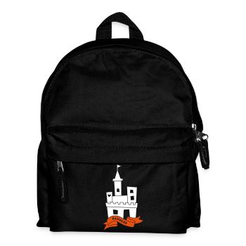 builder castle castle house building homeowner proud - Kids' Backpack - black - Front