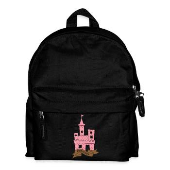 Burg Prinzessin Märchen Mädchen Schloss Punkte Dot - Kinder Rucksack - Schwarz - Vorne