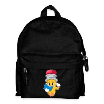 Bleistift Lehrer Buch Schule - Kinder Rucksack - Schwarz - Vorne