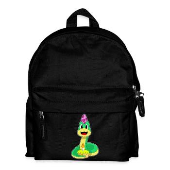 Schlange Geburtstag Kuchen - Kinder Rucksack - Schwarz - Vorne