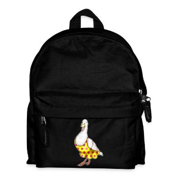Ente Polka Dots Kleid - Kinder Rucksack - Schwarz - Vorne