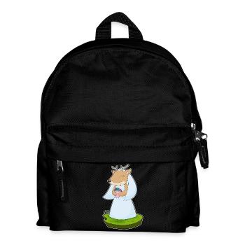Reh Braut Blumenstrauß Hochzeit - Kinder Rucksack - Schwarz - Vorne