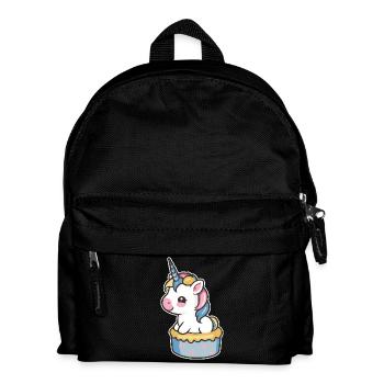 Einhorn Torte - Kinder Rucksack - Schwarz - Vorne