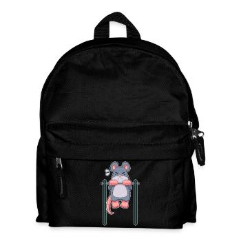 Mouse Bodybuilders Pull-ups Bodybuilding - Kids' Backpack - black - Front