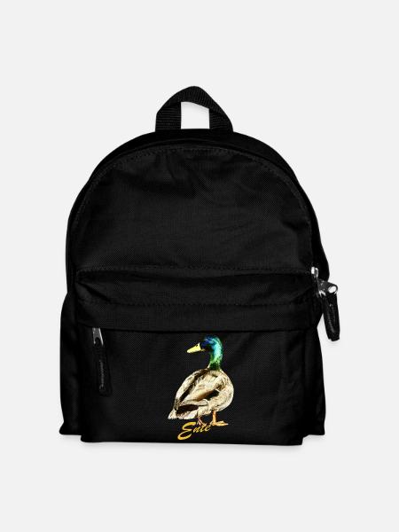 Ente gelb - Kinder Rucksack - Schwarz