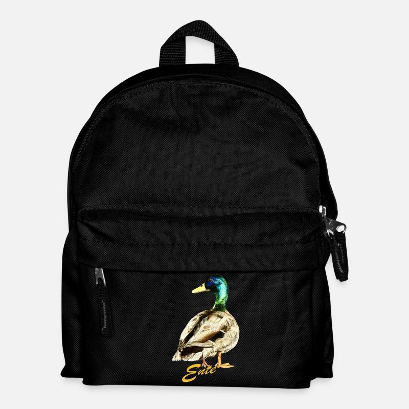 Ente gelb - Kinder Rucksack - Schwarz