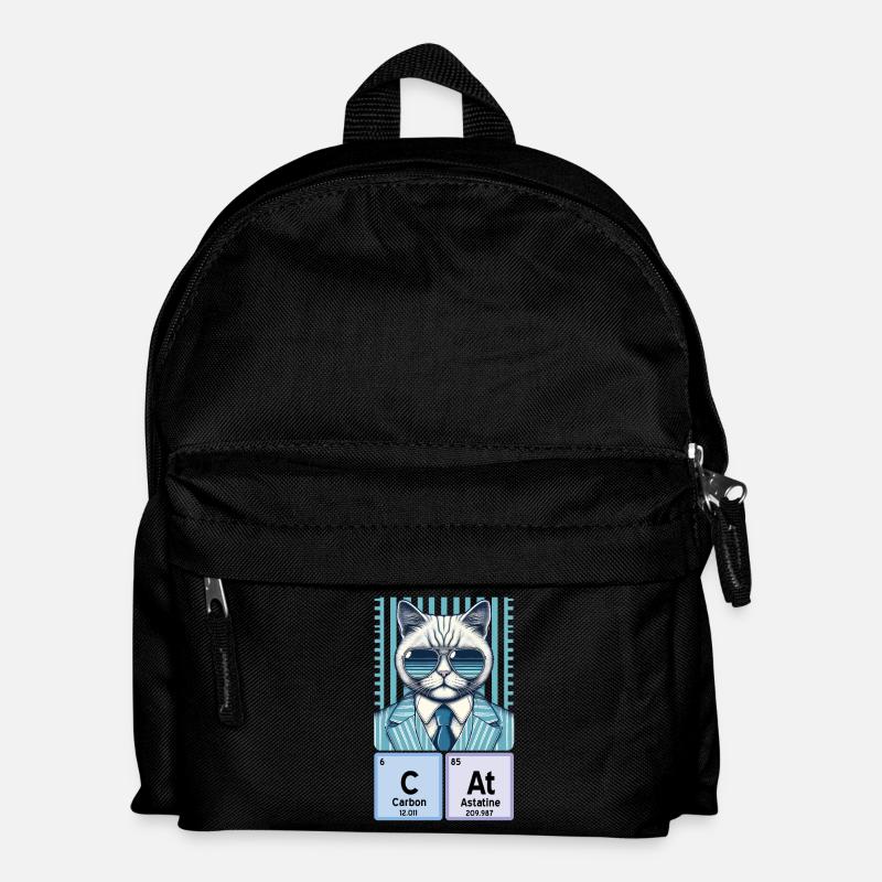 Chemie-Katze: Der coole Katalysator - Kinder Rucksack - Schwarz