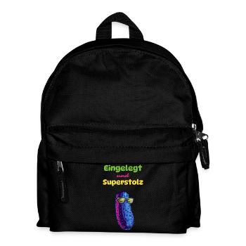 Eingelegt und Superstolz - Kinder Rucksack - Schwarz - Vorne