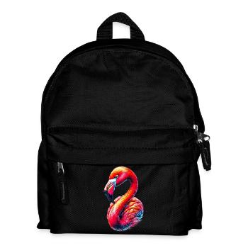 Flamingo - Kinder Rucksack - Schwarz - Vorne