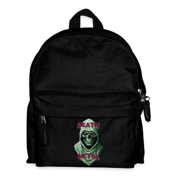 Gothic Totenschädel mit metallischen Akzenten - Kinder Rucksack - Schwarz - Vorne
