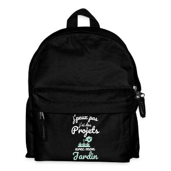 Jai des projets avec mon jardin jardinage - Sac à dos Enfant - noir - Devant