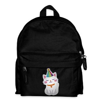 Idée de cadeau de fête de chat Mignon Drôle - Sac à dos Enfant - noir - Devant