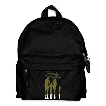 Silhouette Famille En Plein Air - Sac à dos Enfant - noir - Devant