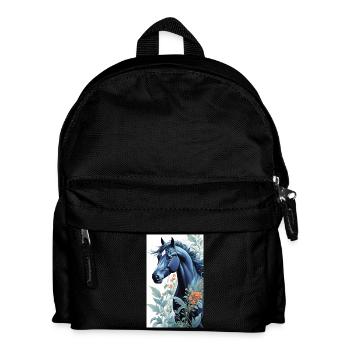 Cheval | Équitation | Animaux | Monture | Coloré - Sac à dos Enfant - noir - Devant