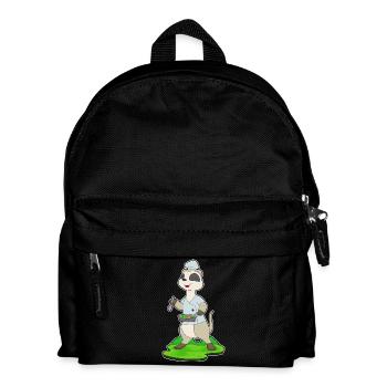 Erdmännchen Koch Pfanne Kochen - Kinder Rucksack - Schwarz - Vorne