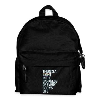 Inspirierendes Licht in der Dunkelheit Zitat Design - Kinder Rucksack - Schwarz - Vorne