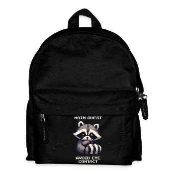 Quête principale : Éviter le contact visuel | Introversion - Sac à dos Enfant - noir - Devant
