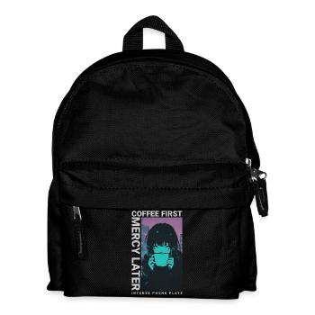 Café d'abord Miséricorde plus tard Anime Girl Cyberpunk - Sac à dos Enfant - noir - Devant