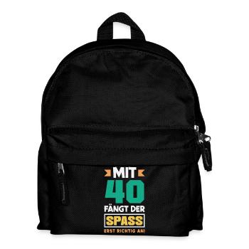 Funny 40th Birthday Gift Birthday Shirt - Kids' Backpack - black - Front