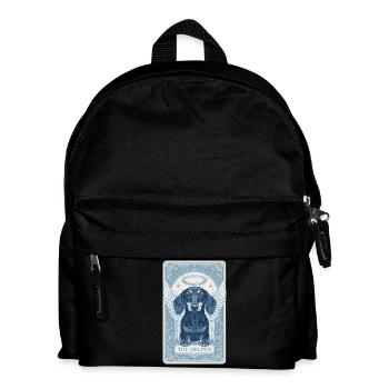 Tarot Xmas Card – Angel Dachshund “The Helper” - Kids' Backpack - black - Front