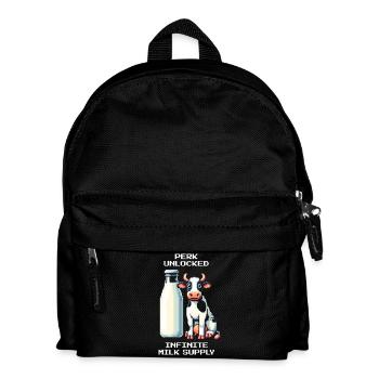 Avantage : Lait infini | Vache & Mama Humour - Sac à dos Enfant - noir - Devant
