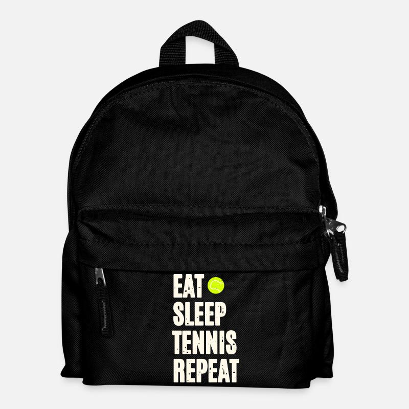 Eat Sleep Tennis Repeat - Kinder Rucksack - Schwarz