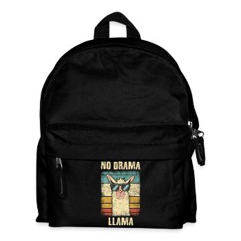 Kein Drama Lama Lustiger Jahrgang - Kinder Rucksack - Schwarz - Vorne