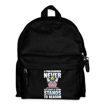 Un philosophe ne s’assoit jamais au travail - Sac à dos Enfant - noir - Devant