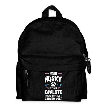 chien husky disant - Sac à dos Enfant - noir - Devant
