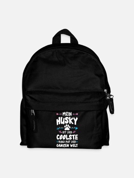 husky hund spruch - Kinder Rucksack - Schwarz