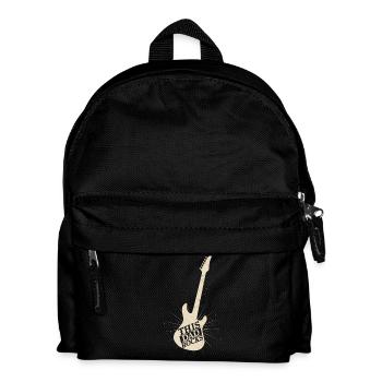 This Dad Rocks Rock Band Guitar Music - Kinder Rucksack - Schwarz - Vorne