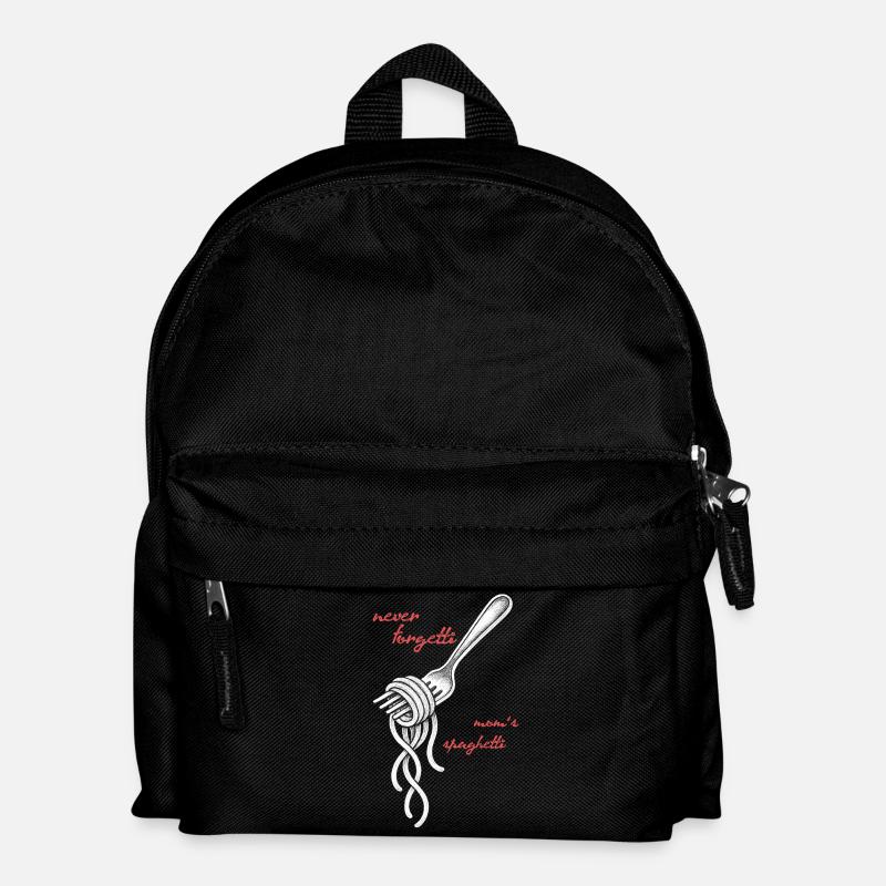 Never Forgetti Spaghetti Fork Drawing - Kids' Backpack - black